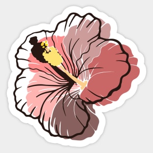 Hibiscus flower, floral Sticker